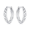 925 Sterling Silver Plated White Gold Earrings for Women - Size 11*3mm