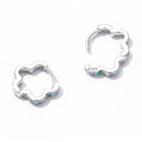 925 Sterling Silver Earrings with Pavé Setting CZ and Platinum Plating for Women