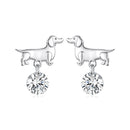 925 Sterling Silver White Gold Plated Pavé Setting CZ Earrings for Women