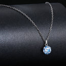 925 Sterling Silver Moissanite 6.5mm Diamond-like Pendant Necklace for Women