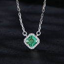 925 Sterling Silver 0.6 Carat Moissanite Pendant Necklace for Women
