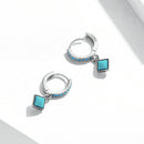 S925 Sterling Silver Turquoise Earrings - 2.1*0.7cm for Women