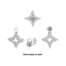 925 Sterling Silver Moissanite 0.1ct Earrings for Women