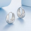 925 Sterling Silver Earrings with CZ in White Gold Plating - Stylish Design for Women