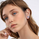 925 Sterling Silver Enamel Pavé Cz Earrings for Women