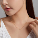 925 Sterling Silver Gold Plated 40cm Necklace for Women