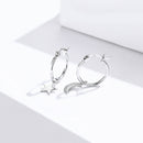 925 Sterling Silver Earrings 2.6x0.7cm for Women