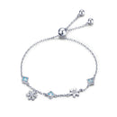 925 Sterling Silver Adjustable Bracelet for Women - 22cm