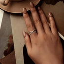 925 Sterling Silver Oxidized 0.7cm Ring for Women