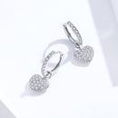 925 Sterling Silver CZ Pavé Setting Earrings for Women