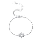 925 Sterling Silver White Gold Plated CZ Pavé 15+6cm Bracelet for Women