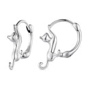 925 Sterling Silver Plated Gold Earrings Size 1.8cm for Women