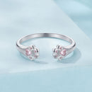 925 Sterling Silver White Gold Plated Pavé Setting CZ Ring