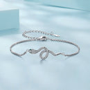 S925 Sterling Silver & Pavé CZ Platinum-Plated Bracelet