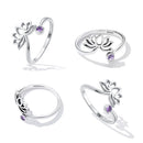 925 Sterling Silver Oxidized Pavé Setting CZ Ring for Women