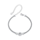 925 Sterling Silver 0.5 Carat Moissanite White Gold Plated Bracelet for Women