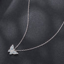 925 Sterling Silver Plated White Gold Moissanite Necklace 40+5cm for Women