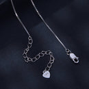 925 Sterling Silver Moissanite 1.5mm Necklace 400+50mm for Women