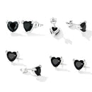 925 Sterling Silver Oxidized CZ Earrings for Women