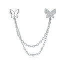 S925 Sterling Silver 40mm Pavé CZ Earrings