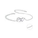 925 Sterling Silver Bracelet with Pave Setting CZ and White Gold Plating