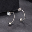 925 Sterling Silver Moissanite 0.1ct Earrings 1.3cm for Women