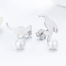 925 Sterling Silver Shell Pearl Earrings for Women