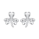 925 Sterling Silver White Gold Plated 0.7cm Earrings for Women