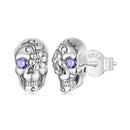 925 Sterling Silver Earrings with Oxidized Finish and CZ Stones