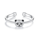 925 Sterling Silver White Gold Plated Enamel Ring for Women