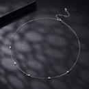 925 Sterling Silver White Gold Plated Adjustable Moissanite Necklace for Women