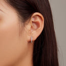 925 Sterling Silver Pavé Setting CZ Earrings for Women