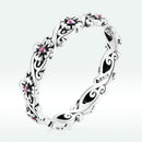 925 Sterling Silver Oxidized CZ Pavé Ring Size 6 for Women