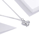 925 Sterling Silver Adjustable CZ Pendant Necklace