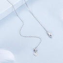 925 Sterling Silver 400mm CZ Pavé Setting Necklace for Women
