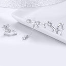 925 Sterling Silver Earrings with Platinum Plating and CZ for Women