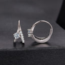 925 Sterling Silver Moissanite 0.3ct Earrings Size 1.2*0.6cm for Women