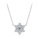 925 Sterling Silver White Gold Plated CZ Necklace 45cm for Women