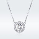 925 Sterling Silver Plated Platinum 49cm Pavé Setting CZ Necklace for Women