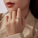 925 Sterling Silver Ring with Pavé Setting and CZ for Women