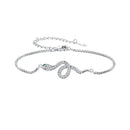 S925 Sterling Silver & Pavé CZ Platinum-Plated Bracelet