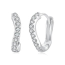 925 Sterling Silver Pavé CZ Earrings for Women