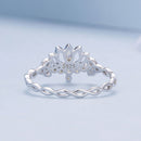 925 Sterling Silver Opal Nanometer Stone Ring Size 6.0 for Women
