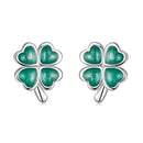 925 Sterling Silver Enamel Plated Platinum Earrings for Women