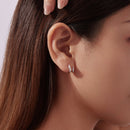 925 Sterling Silver Earrings with Pavé Setting CZ
