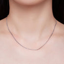 925 Sterling Silver Plated Platinum 45cm Necklace