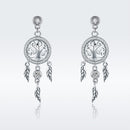 925 Sterling Silver Oxidized Pavé Setting CZ Earrings