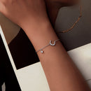 925 Sterling Silver CZ Bracelet with White Gold Plating, 150mm Length for Women