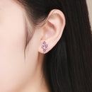 925 Sterling Silver Earrings with Pavé Setting CZ for Women