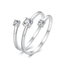 925 Sterling Silver 3mm Moissanite Ring for Women